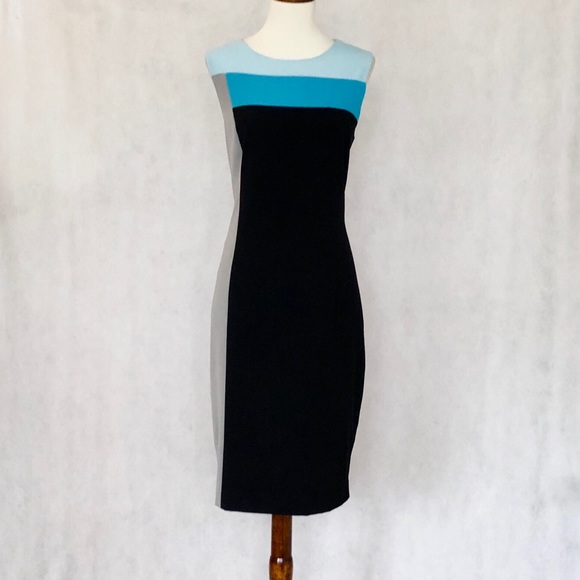 Calvin Klein Dresses & Skirts - Calvin Klein Mixed Fabric Color Block Sheath